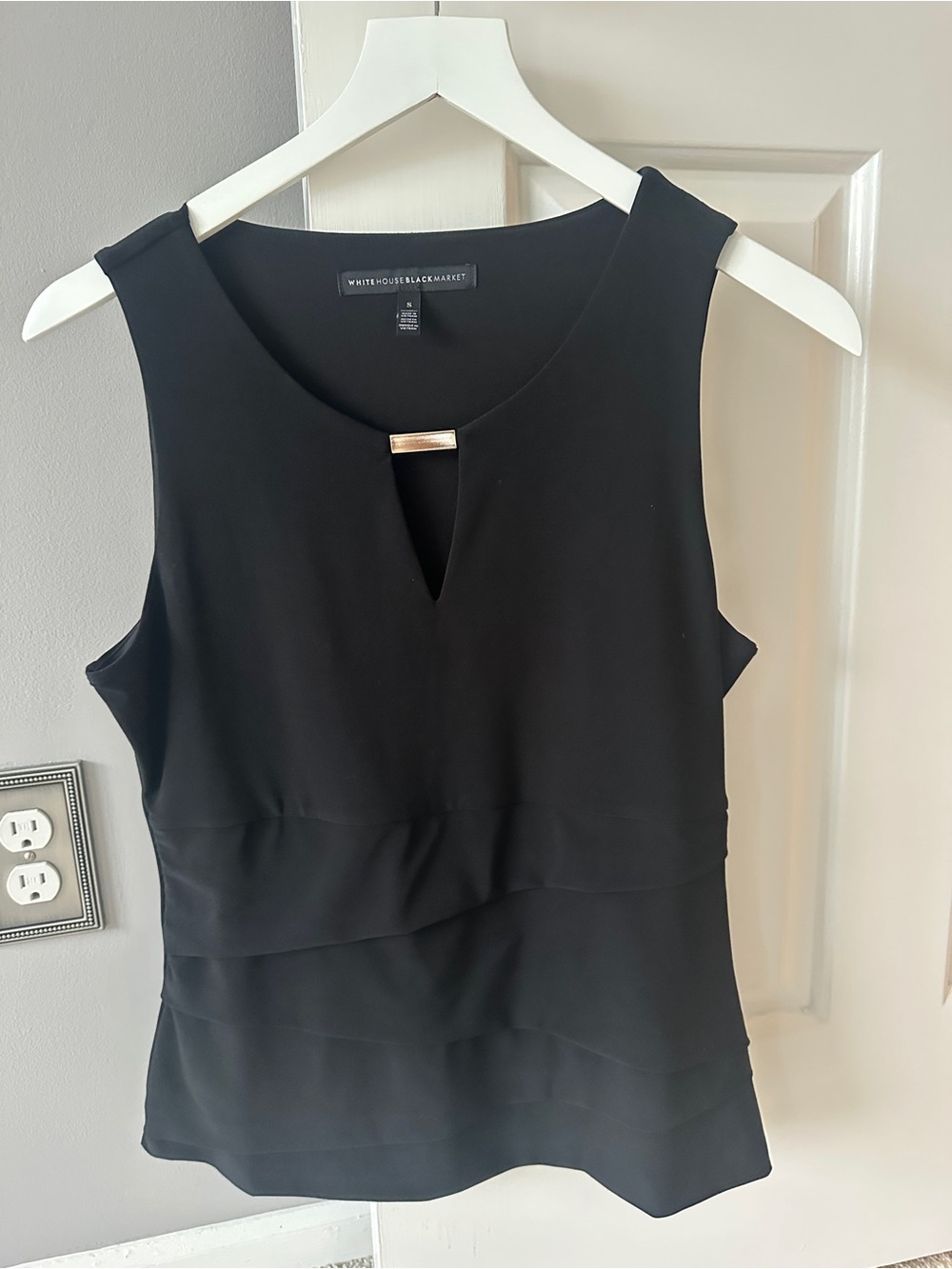White House Black Market Black Sleeveless Top